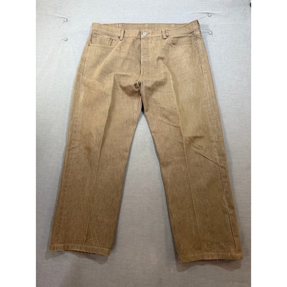 Levi's 501'XX Mens Tan Straight Leg Canvas‎ Work Pants Size 40 x 29 Selvedge